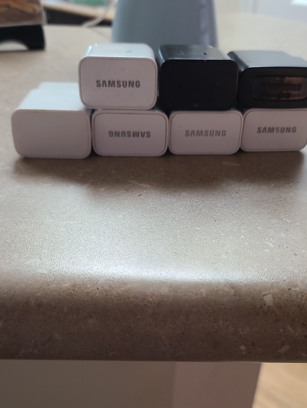QTY 6 Samsung White and Black USB Wall Chargers Pack